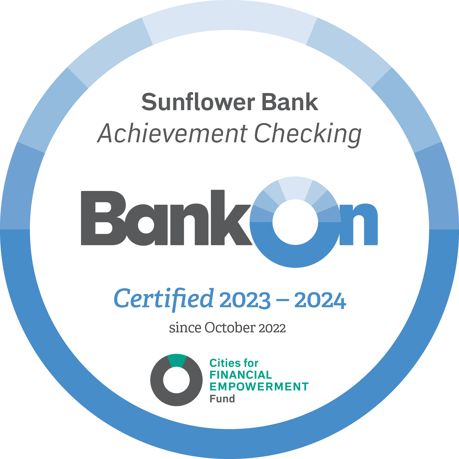 Sunflower Bank Achievement Checking Seal