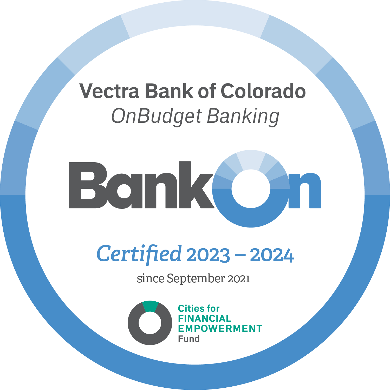 Vectra Bank of Colorado OnBudget Banking Seal